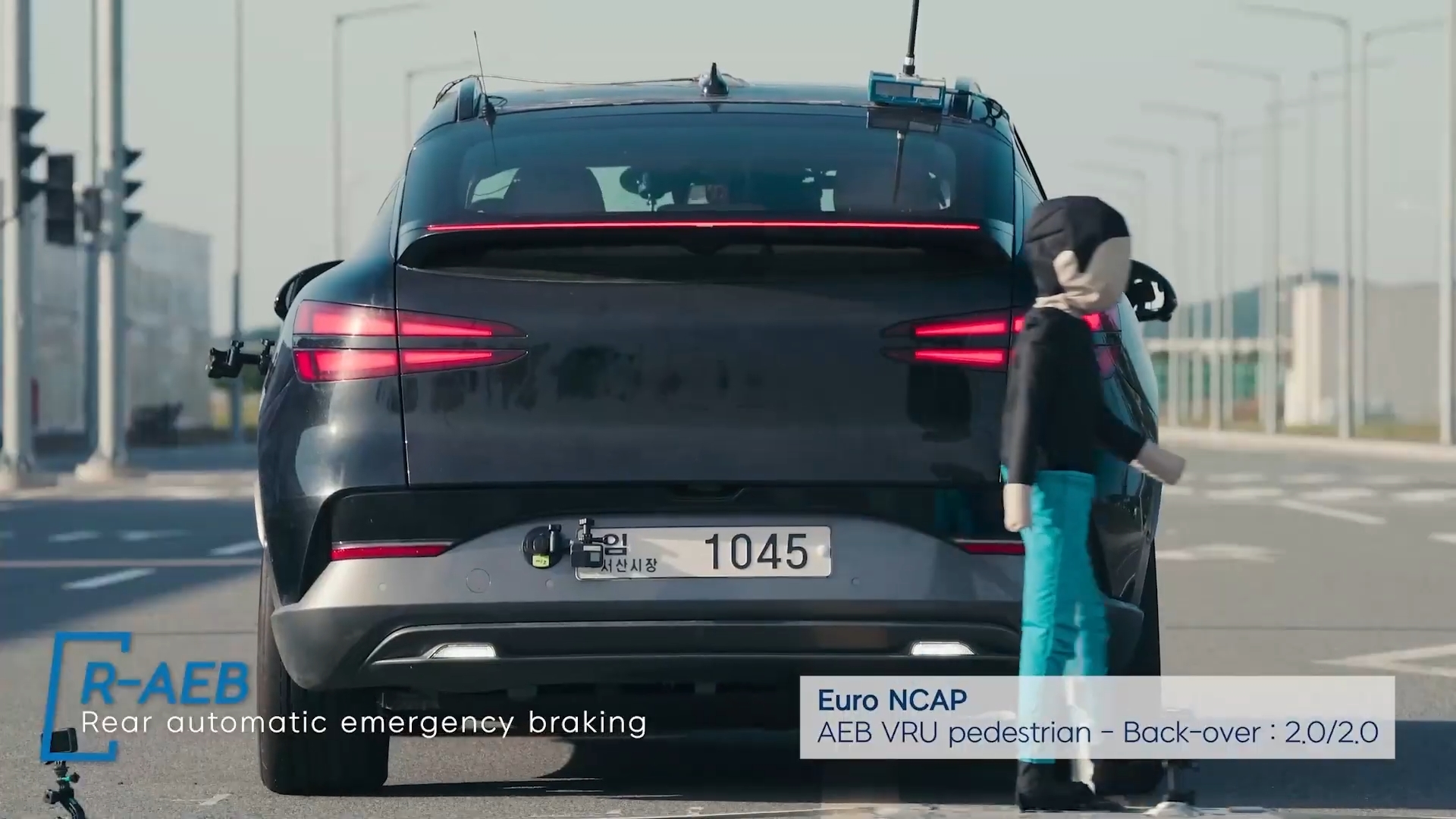 Scene to produce rear collision prevention function