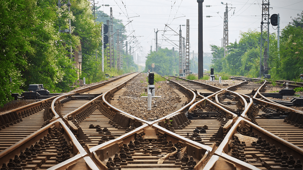 train rails interconnected