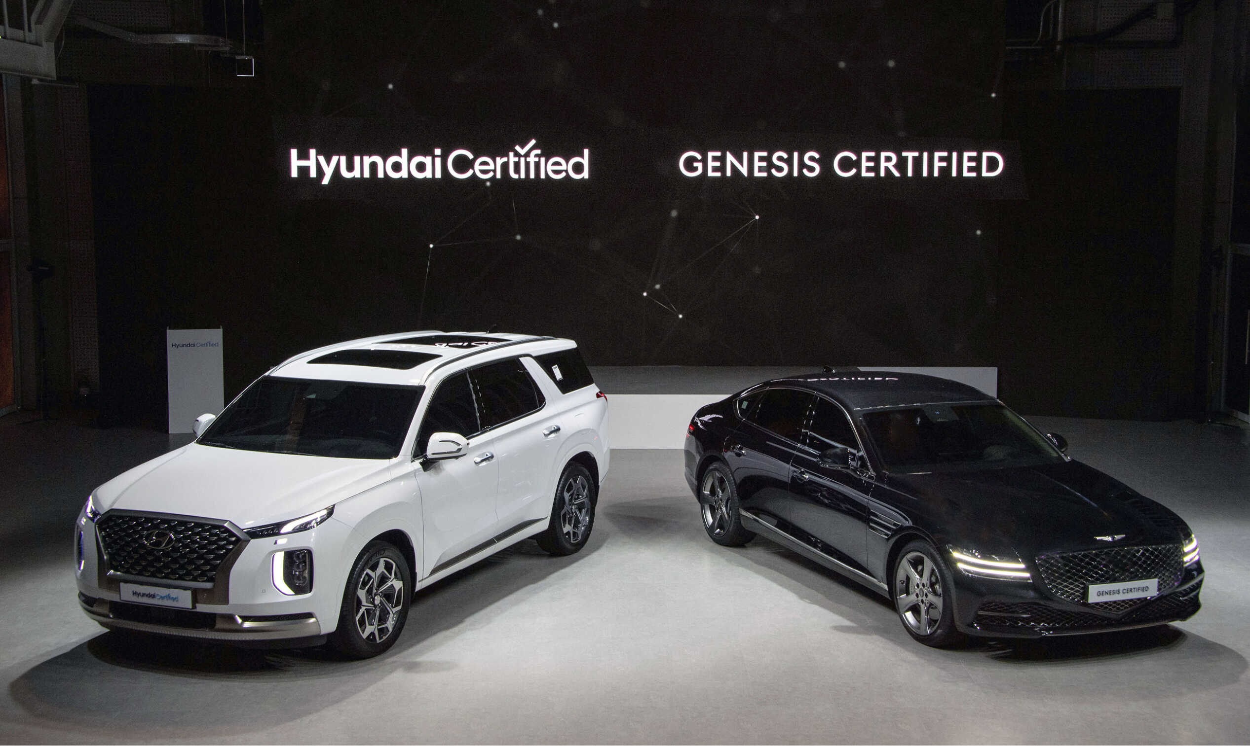 The Hyundai Palisade and Genesis G80 represent the Hyundai Motor Company and Genesis certified used car business.