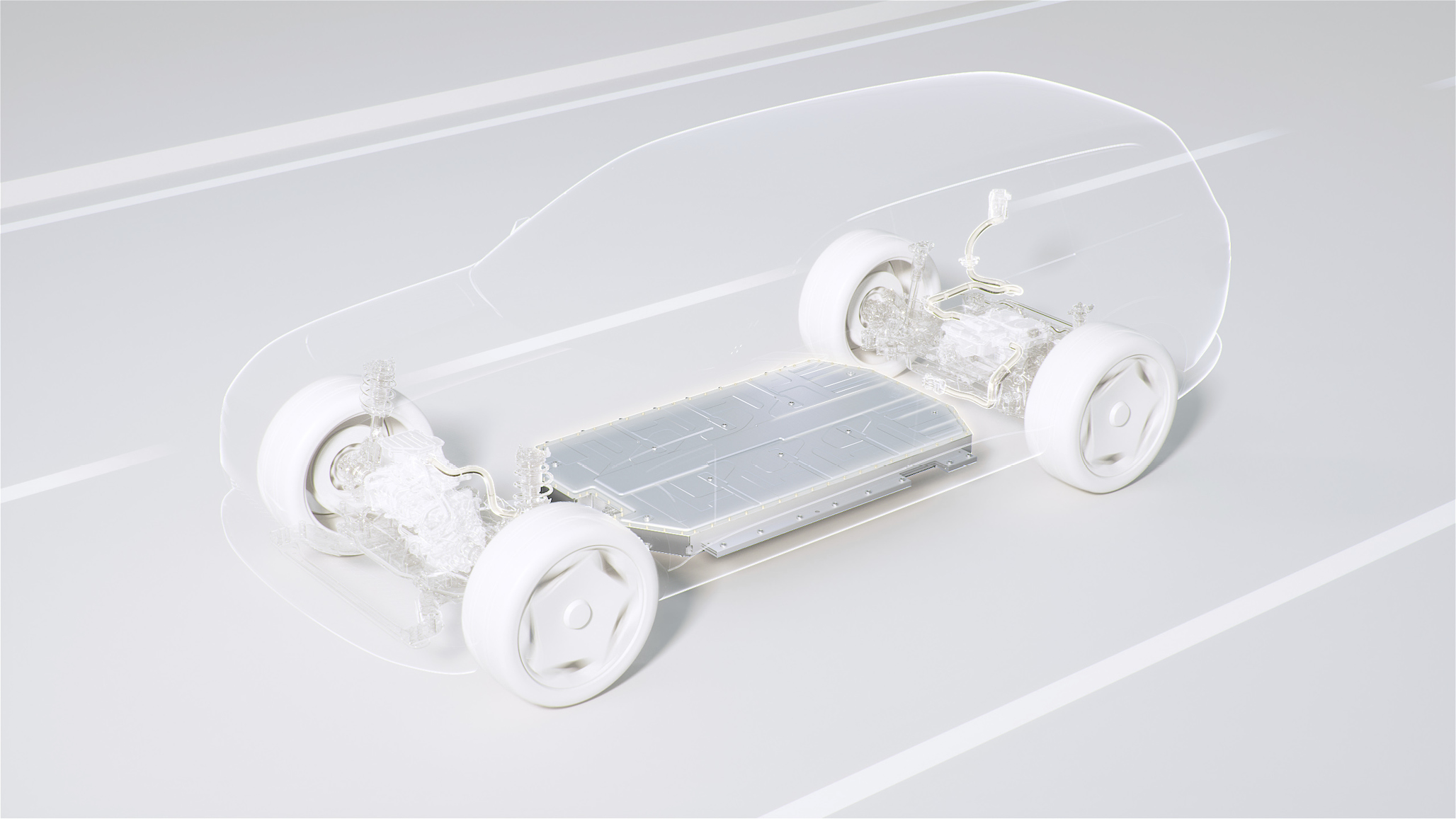 Battery structure of a running electric car