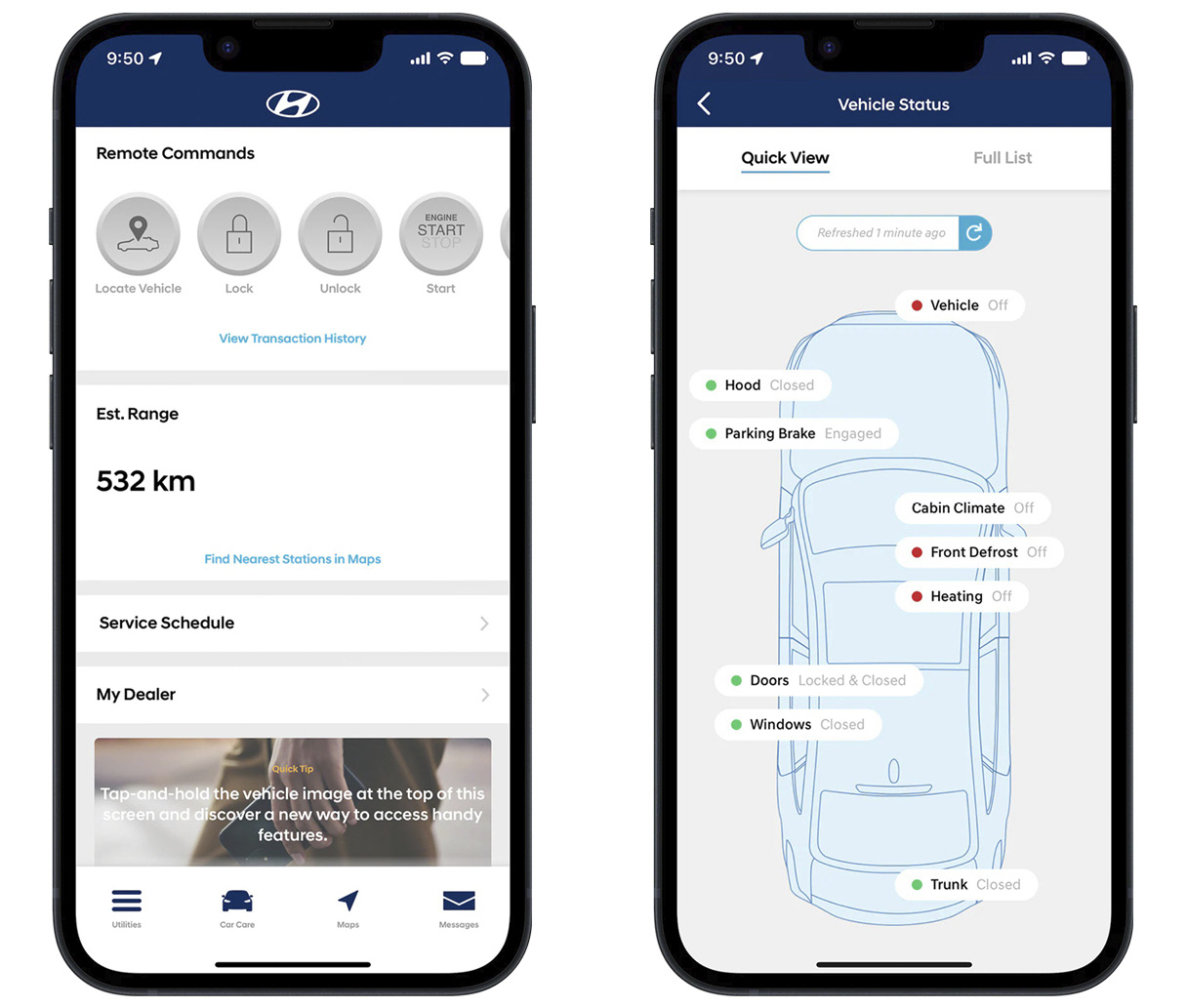 various mobile service apps