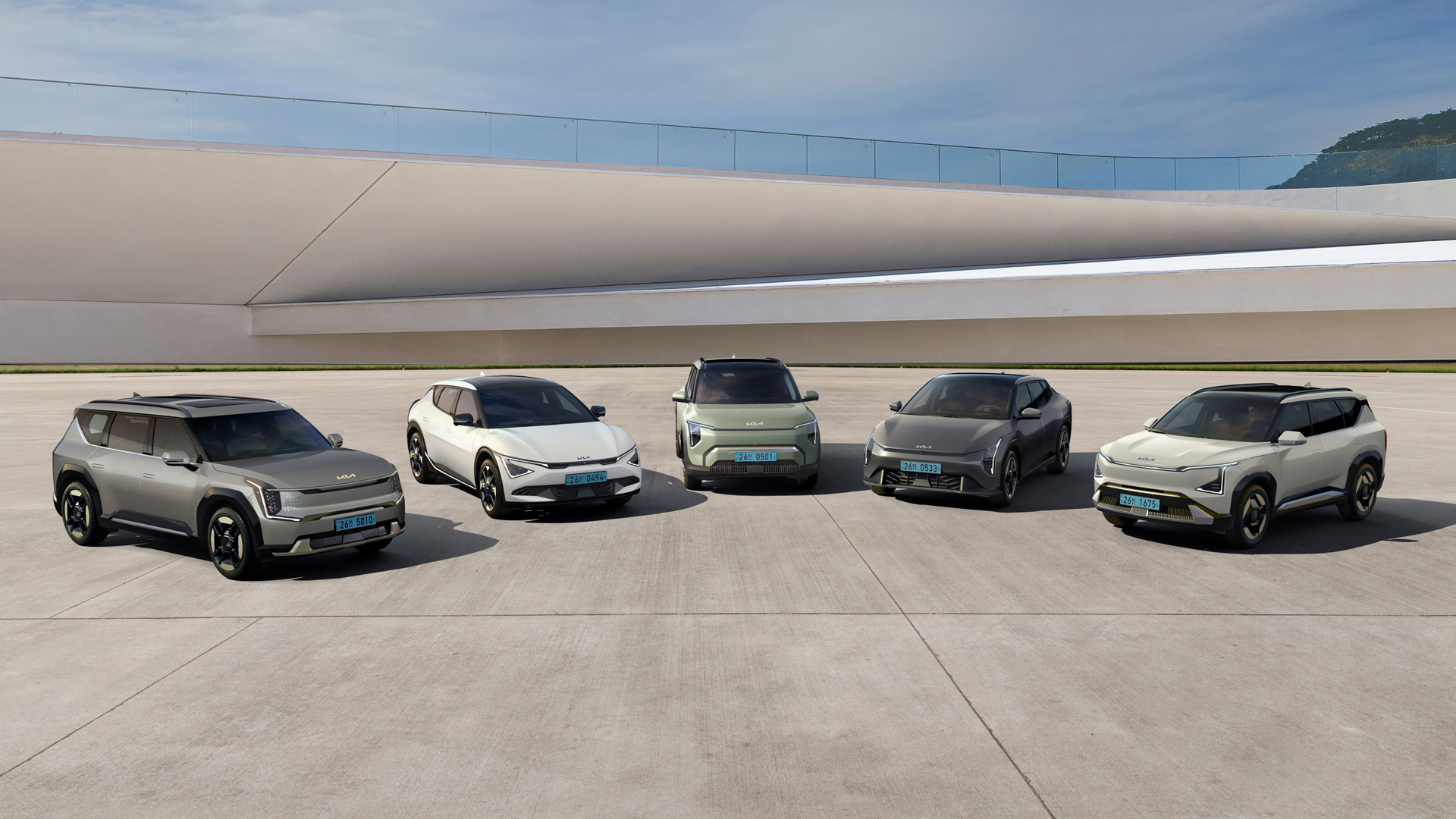 기아 EV9, EV6, EV3, EV4, EV5