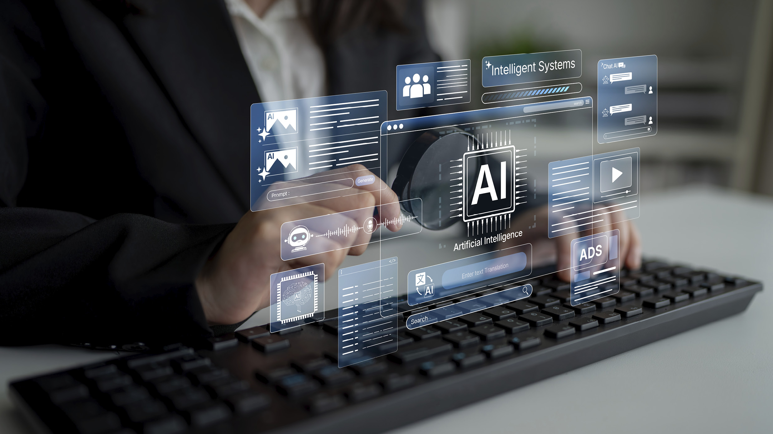 AI 기술을 표현한 스톡 사진
