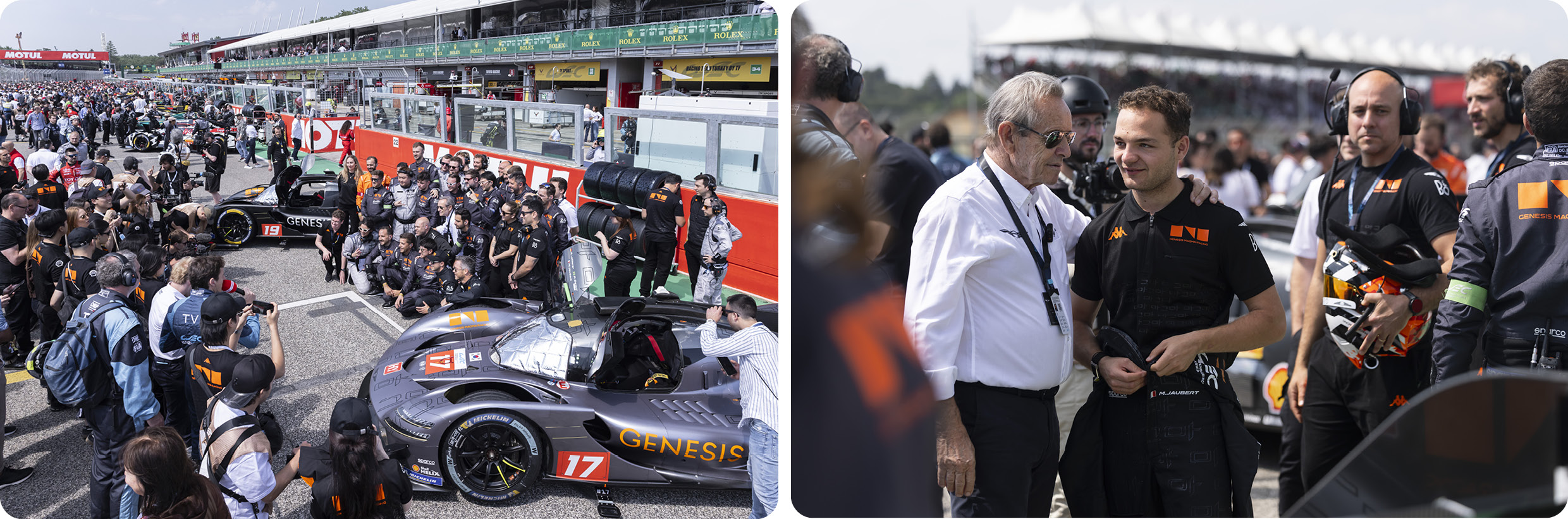 Jacky Ickx talks with drivers