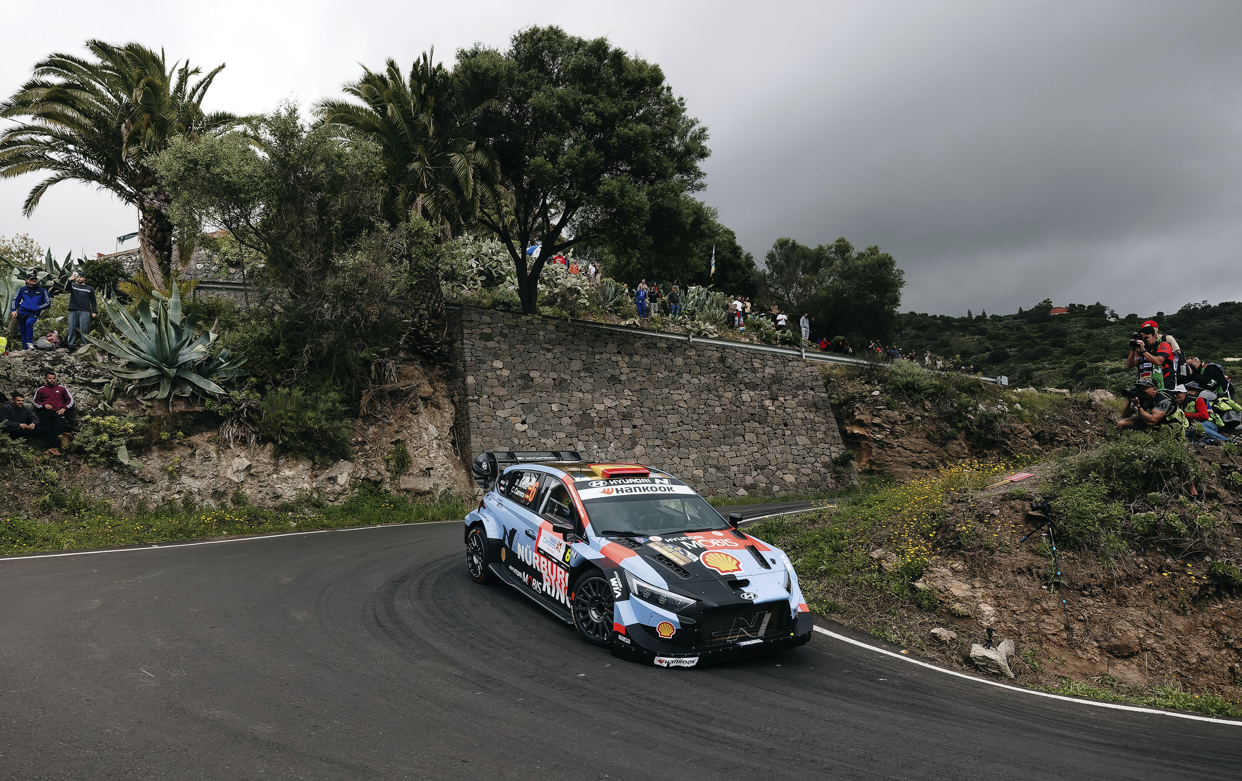 i20N Rally 1 is running on the road