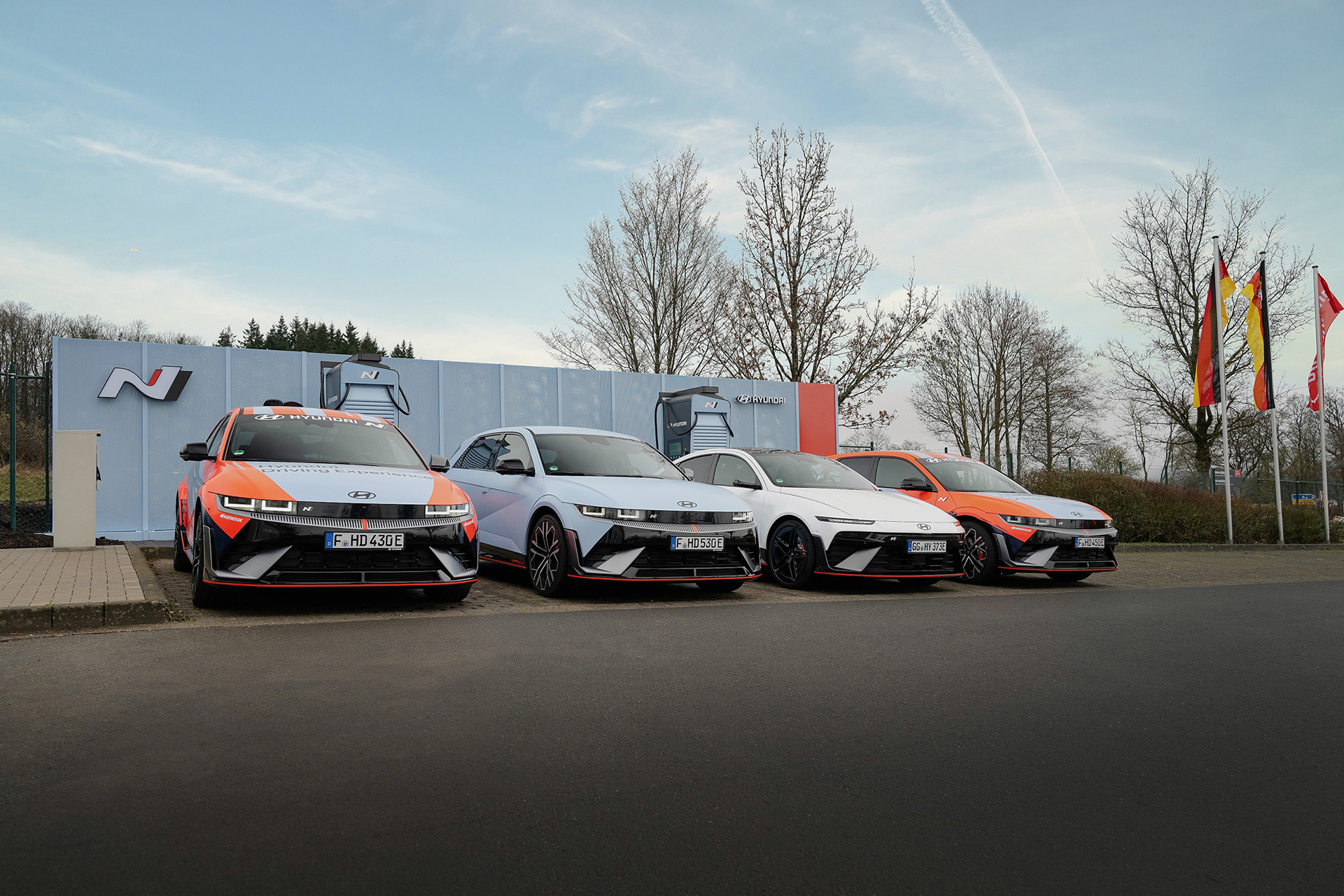 The N Hyper Charger Nürburgring fast-charging station located at the Nürburgring circuit in Germany