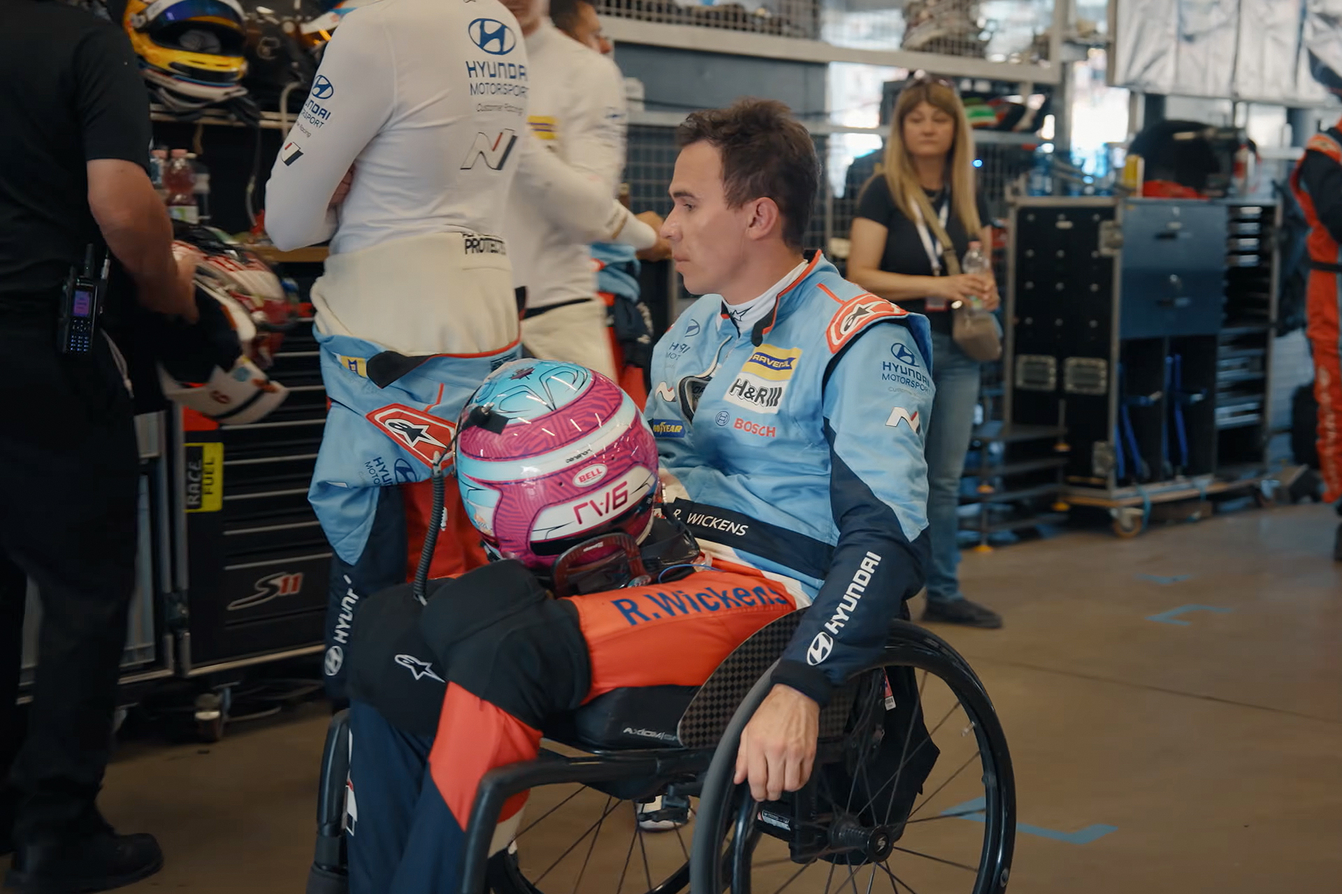 Robert Wickens before the start of a race