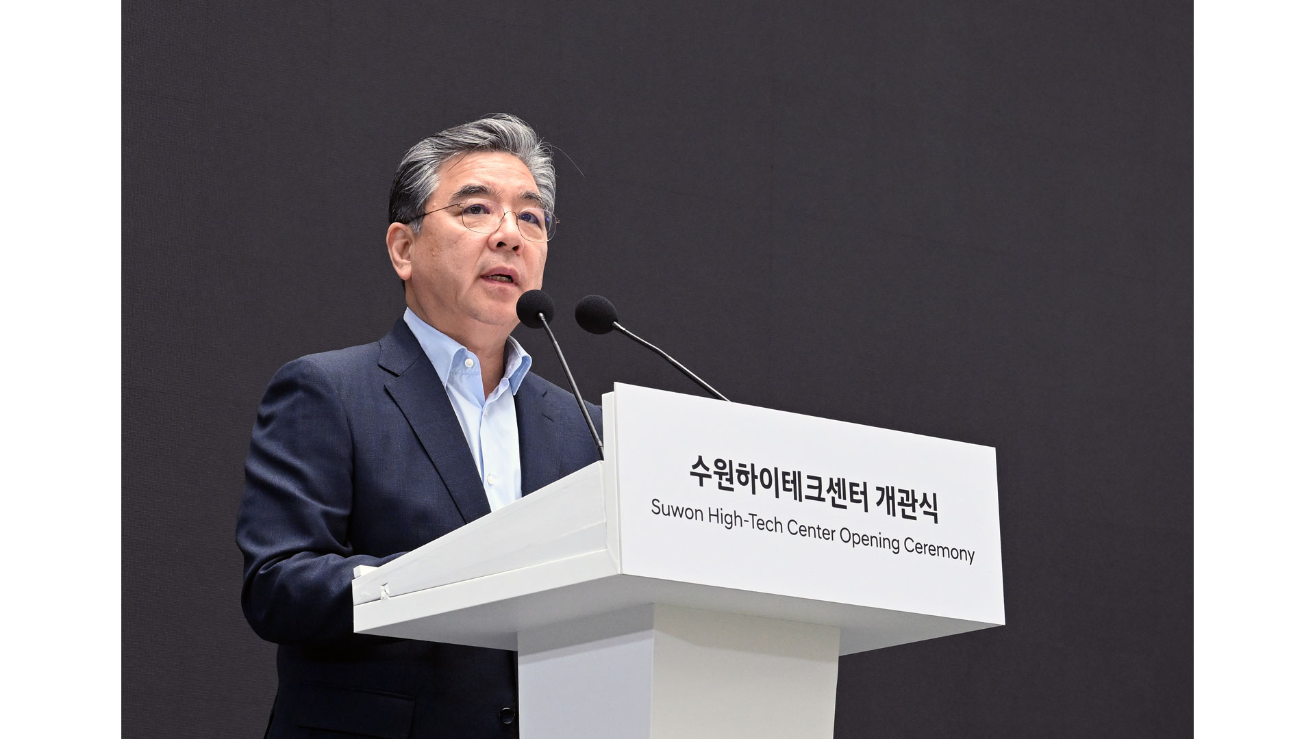 현대차그룹 장재훈 부회장이 ‘수원하이테크센터’ 개관식에서 축사를 하고 있는 모습 (5)