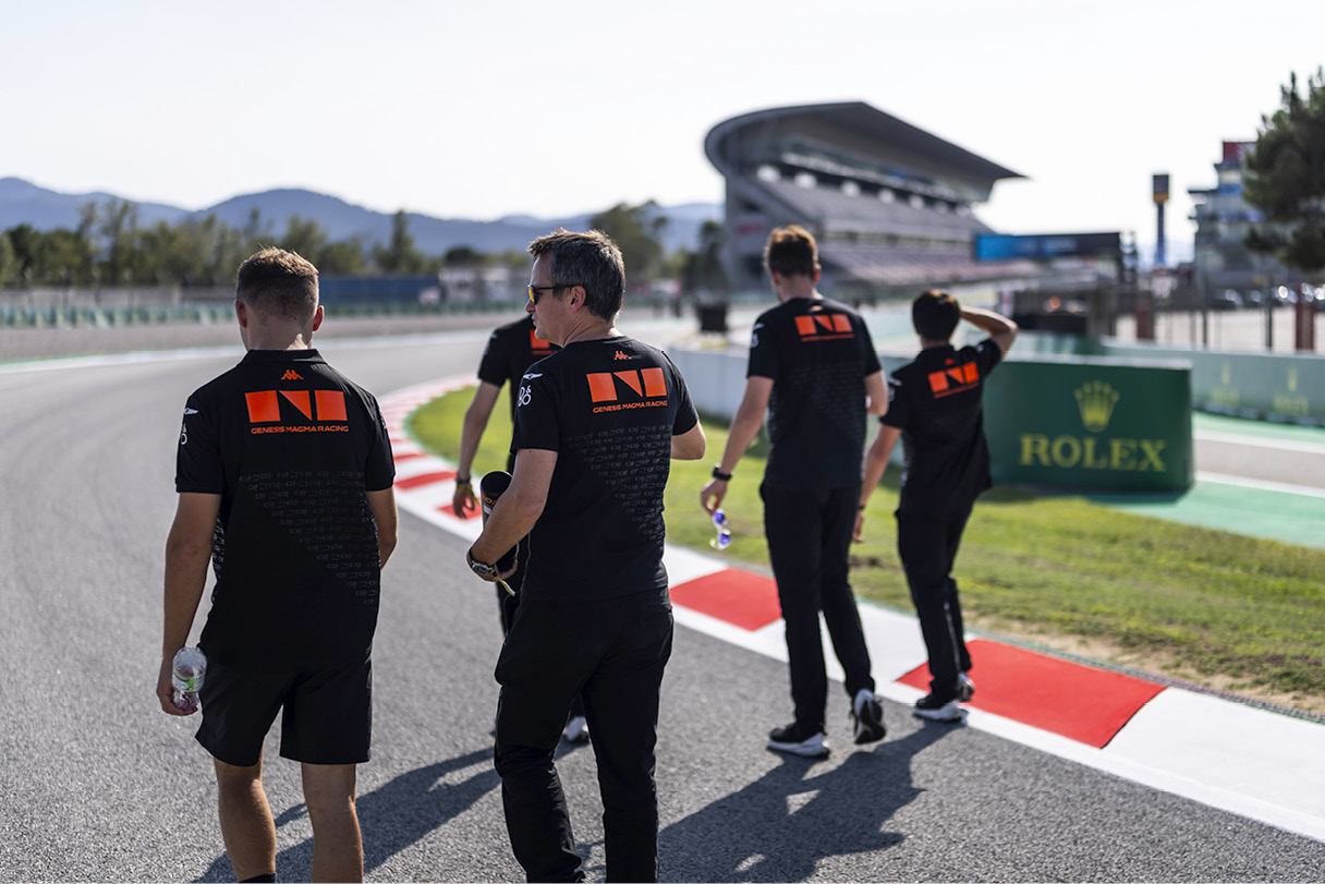 The Genesis Magma Racing Team is course walking